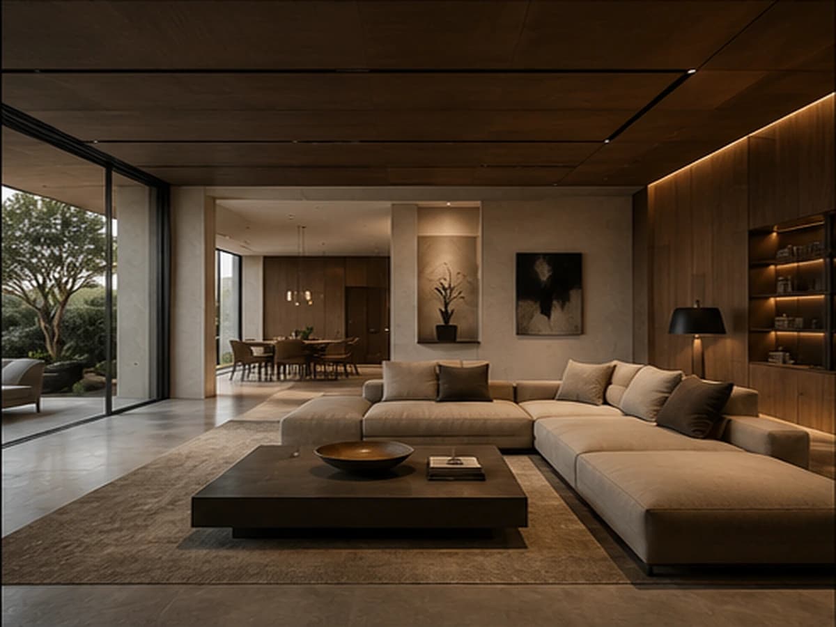 Timeless architecture interior with warm Sigma Studio tones